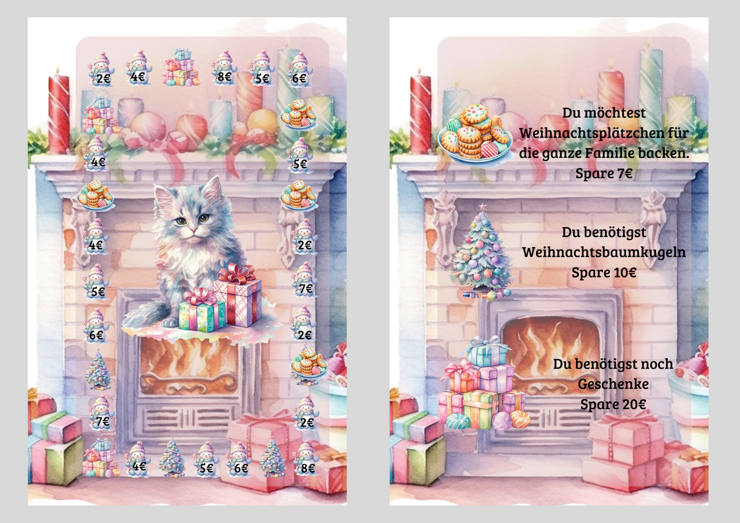 Einzelchallenge zum Abheften ,, Sparspiel Weihnachten,,