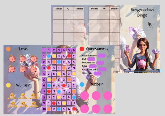 3er Klappkarte ,,Notgroschen Bingo,,