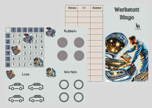 2er Klappkarte ,,Werkstatt Bingo,,