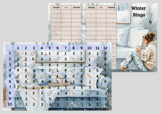 3er Klappkarte ,,Winter Bingo,,