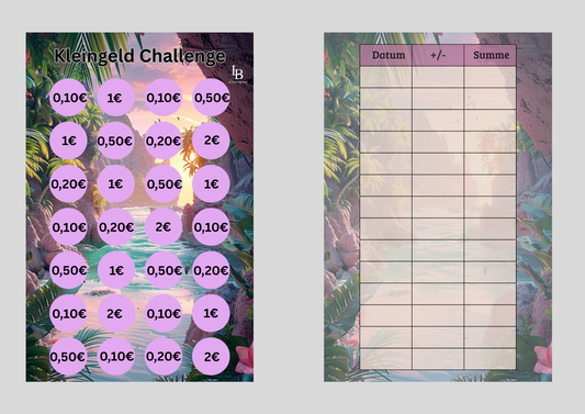 Einzelchallenge zum Abheften ,,Kleingeld Challenge,,