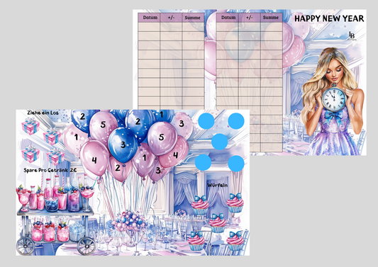 3er Klappkarte ,, Happy new year,,